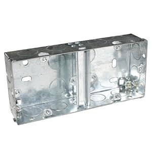 double metal pattress box|metal single gang back box.